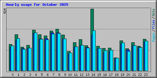 Hourly usage for October 2025