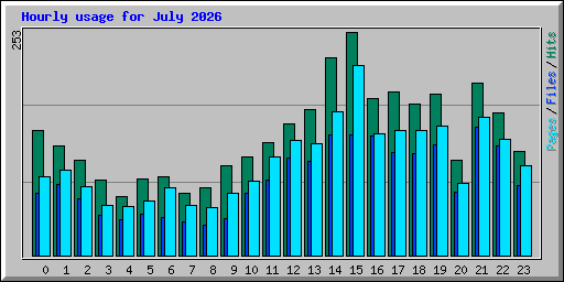 Hourly usage for July 2026