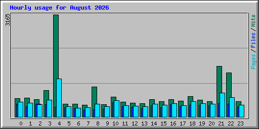 Hourly usage for August 2026